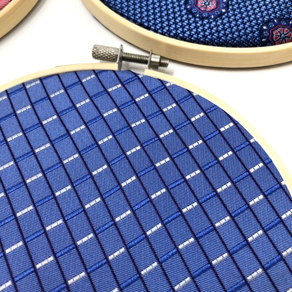 Necktie wall hanging set, navy blue and pink, ties - Picture 6 of 10